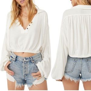 Free People✨Cotton & Linen Top
